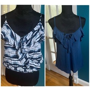 Lot of 2 Ruffle Tops Blouses from Aeropostale Small